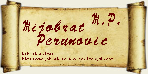 Mijobrat Perunović vizit kartica